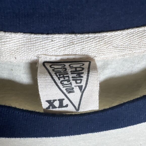 Camp Collection Shirt Baseball Style 3/4 Sleeves Stripe Come Together Message XL - Picture 6 of 11